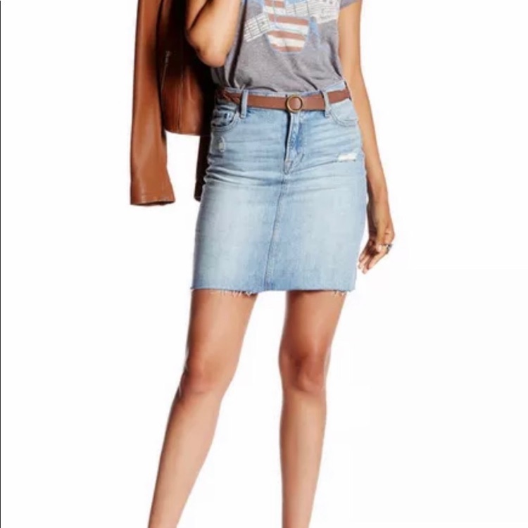 Lucky Brand High Waisted Denim Pencil Skirt